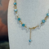 Larimar and Opal Necklace, Zhanna Jewelry