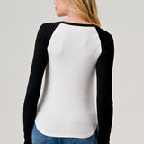 Contrast Tee Baseball Tee, Hashttag