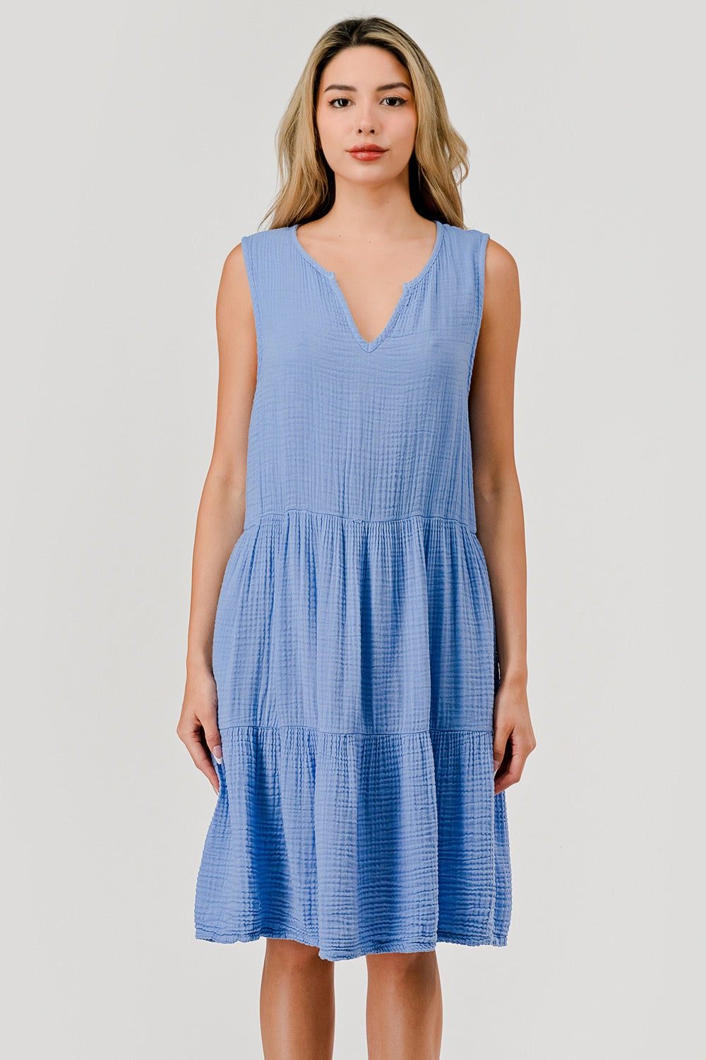 Garment Dye Gauze Dress by Hashttag