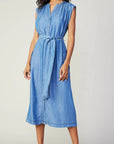 Chambray buttondown shirt dress, Current Air