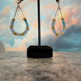 Turquoise Loop earrings, Zhanna Jewelry