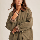 Flannel Lined Barn Jacket, By Hem and Thread