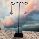Lavender Mother of Pearl earrings, Zhanna Jewelry