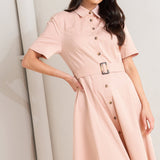 LUCKY ME WOVEN MIDI DRESS,  Flying Tomato