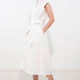 DEEPER CONNECTION WOVEN MIDI DRESS