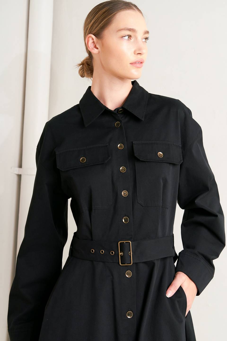 CHARMING DECISION WOVEN MIDI DRESS, Flying Monkey (online only)