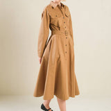 CHARMING DECISION WOVEN MIDI DRESS, Flying Monkey (online only)