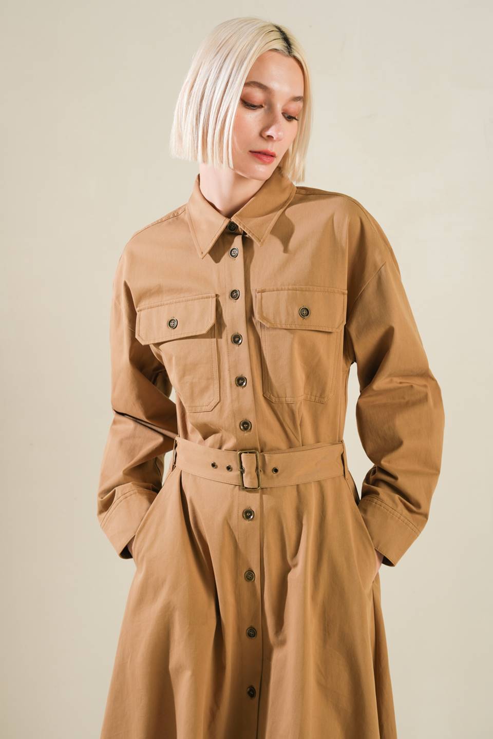 CHARMING DECISION WOVEN MIDI DRESS, Flying Monkey (online only)