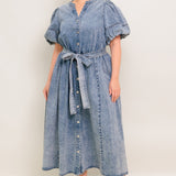 BAREFORM LIGHT DENIM MIDI DRESS, Flying Tomato (online only)