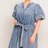 BAREFORM LIGHT DENIM MIDI DRESS, Flying Tomato (online only)