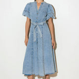 BAREFORM LIGHT DENIM MIDI DRESS, Flying Tomato (online only)