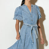 BAREFORM LIGHT DENIM MIDI DRESS, Flying Tomato (online only)