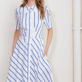 YOU HAD ME AT WOVEN MIDI DRESS, Flying Tomato (online only)