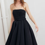 BLACK TIE MUSE WOVEN MIDI DRESS , Flying Tomato (online only)