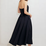 BLACK TIE MUSE WOVEN MIDI DRESS , Flying Tomato (online only)