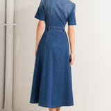 ELEGANT TOUCH DENIM MIDI DRESS, Flying Tomato (online only)
