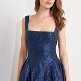 OPERA ROSE WOVEN MIDI DRESS, Flying Tomato