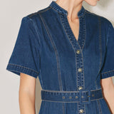 SATURN STREET DENIM MIDI DRESS