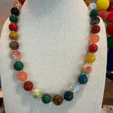 Multicolor Agate Necklace, Zhanna Jewelry