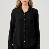 Gauze Long Sleeve Top, Hashttag