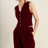 COY CHARM VELVET VEST, Flying Tomato