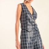TRAVELING FAR NAVY SEQUIN VEST, Flying Tomato