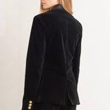 MIDNIGHT TUX WOVEN VELVET BLAZER, Flying Tomato (online only)