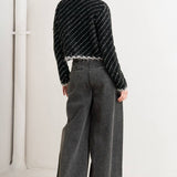 NOIR LINEAR SWEATER KNIT JACKET, Flying tomato (online only)