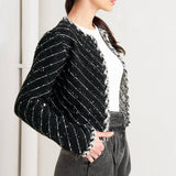 NOIR LINEAR SWEATER KNIT JACKET, Flying tomato (online only)
