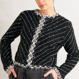 NOIR LINEAR SWEATER KNIT JACKET, Flying tomato (online only)