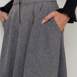 WOVEN MIDI CIRCLE SKIRT, Flying Tomato (Online only)