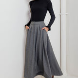 WOVEN MIDI CIRCLE SKIRT, Flying Tomato (Online only)