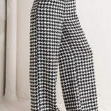 METRO ICON WOVEN HOUNDSTOOTH PANTS, Flying Tomato (online only)