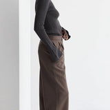 Crescent - Shayne Wide Leg Trousers in Stone