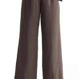 Crescent - Shayne Wide Leg Trousers in Stone