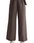 Crescent -Shayne Wide Leg Trousers in Stone