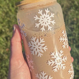 Snowflake Glass Can