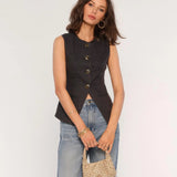 Emerson Vest in Black by Heartloom