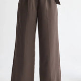 Crescent - Shayne Wide Leg Trousers in Stone
