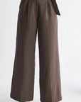 Crescent -Shayne Wide Leg Trousers in Stone