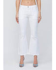 Happi White Cargo Patch Pocket Crop Flare, by Hidden