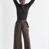 Crescent - Shayne Wide Leg Trousers in Stone