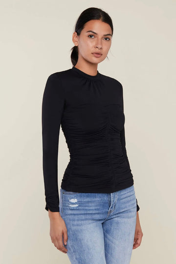 Mock Neck Ruched Top, Rachel Parcell