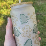 Gingerbread Tree Glass Can