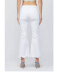 Happi White Cargo Patch Pocket Crop Flare, by Hidden