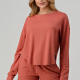 Garment Dyed Long Sleeved Top and Short Set, by Hashttag