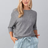 Dolman Sleeve Sweater in Heather Gray, Hashttag