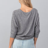 Dolman Sleeve Sweater in Heather Gray, Hashttag
