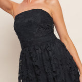 CAREFREE NIGHTS BLACK LACE MIDI DRESS, Flying Tomato