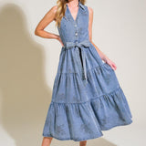LIFE’S PATHWAYS DENIM SHIRT DRESS